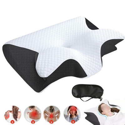 Ergonomic Memory Foam Pillow For Cervical Neck Shoulder Orthopedic Pain Relief from B&Q