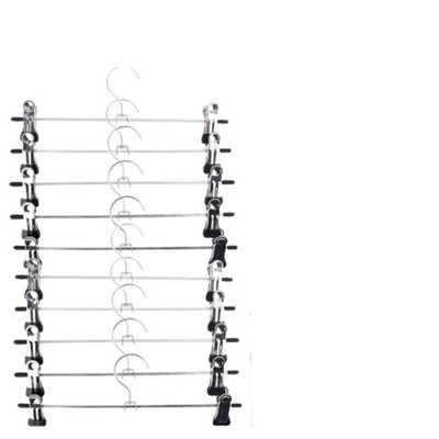 40Pcs Strong Metal Clips Hangers Chrome Clothes Coat Trouser Skirt Rack Uk from B&Q