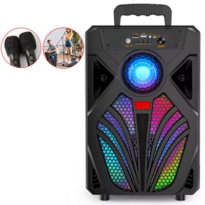 3000W Portable Bluetooth Speaker Sub Woofer Heavy Bass Sound System Party & Mic from B&Q
