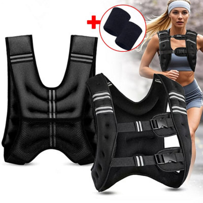 10Kg Weighted Vest Gym Exercise Fitness Strength Sports Training Weight Loss from B&Q