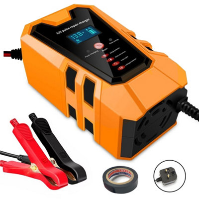 Car Battery Charger 12V Fast Charger Automatic Smart Pulse Repair Agm/gel 6A from B&Q