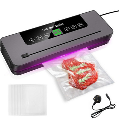 Uk Vacuum Food Sealer Automatic Manual Vacum Sealer Dry Wet Pack Machine 10Bags from B&Q