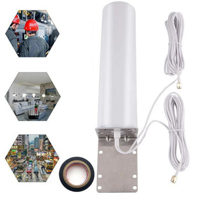High Gain Wifi 3G 4G Lte Antenna Outdoor Signal Booster Aerial Dual Sma Male Uk from B&Q