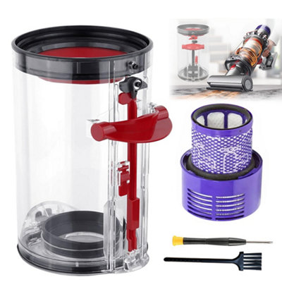 Dyson V10 Dust Bin Canister & Filter Sv12 Big Container Bucket Absolute Vacuum from B&Q