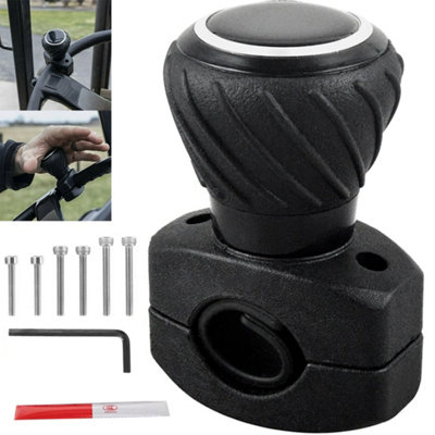 Steering Spinner Tractor Car Truck Wheel Aid Lorry Assister Knob Ball Black from B&Q