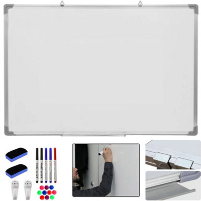 Magnetic Whiteboard Large 900X600 White Board Dry Wipe Notice Office School Home from B&Q