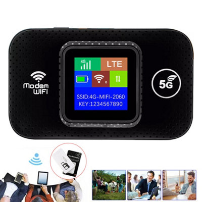 Unlocked 4G Lte Lcd Portable Mobile Broadband Wireless Wifi Router Mifi Hotspot from B&Q