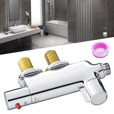 New Static Caravan V100 Vertical Thermostatic Shower Mixer 45mm Centres Genuine from B&Q