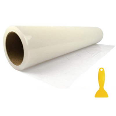 100M Self Adhesive Carpet Floor Protector Roll Protection Cover Dust Film from B&Q
