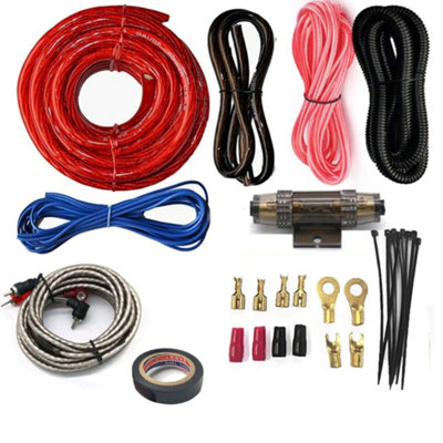 2300W 4 Gauge Car Power Amplifier Wiring Kit Audio Subwoofer Amp Rca Cable Sub from B&Q