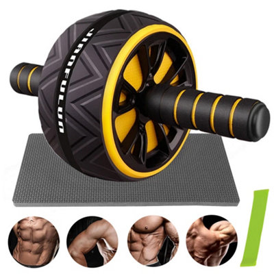 Pro Abs Roller Exercise Wheel Abdominal Core Strength Workout Muscle Cruncher from B&Q