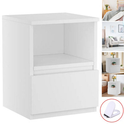  - Modern Bedside Table Drawers Cabinet Bedroom Furniture Storage Nightstand Shelf