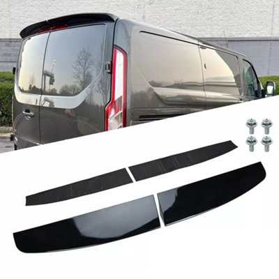 For Ford Transit Custom 2012-2020 Gloss Black Rear Twin Barn Door Roof Spoiler from B&Q