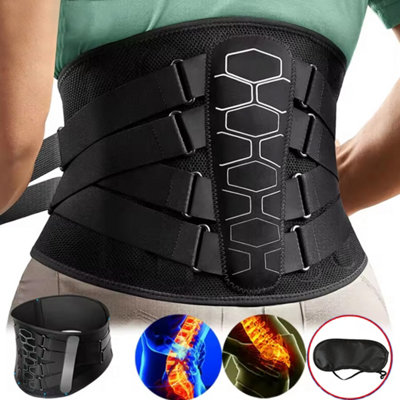 Back Support Brace Lower Lumbar Belt For Lower Back Pain Sciatica Scoliosi Tool from B&Q