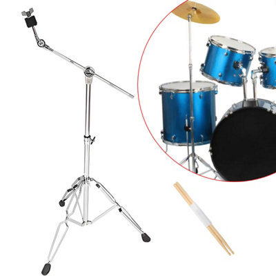 Adjustable Tornado Cymbal Boom Stand Double Braced Heavy Duty Straight Combo from B&Q