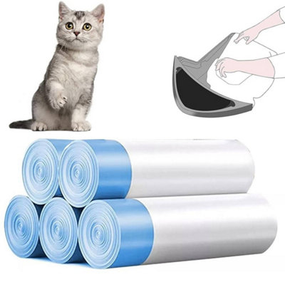 Cat Litter Tray Liners Disposable Drawstring Bags Extra Strong Hygienic Roll from B&Q