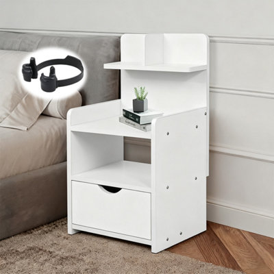  - Bedside Table Drawer Cabinet End Side Table Bedroom Furniture Storage Nightstand