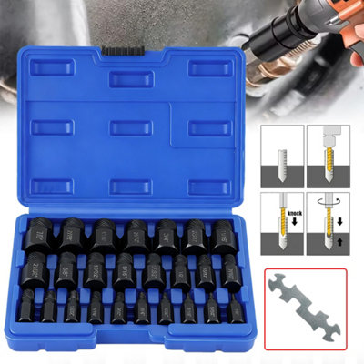 25Pc Easy Out Bolt Extractor Set For Damaged Screws from B&Q