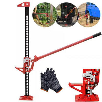High Lift Ratchet Farm Jack 60" 3000Kg 3T Jack Hoist Winch Off Road Rescue from B&Q