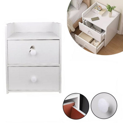  - 2 Drawer Wooden Bedroom Bedside Cabinet Furniture Storage Nightstand Side Table