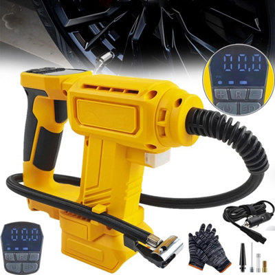 Cordless Car Air Compressor Tyre Inflator Pump Lcd For Dewalt 18V 20V Battery