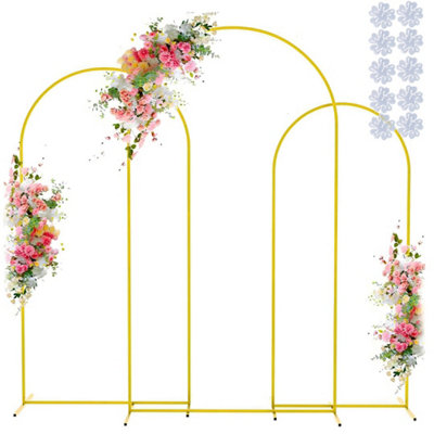  - Large Wedding Arch Door Backdrop Stand Flower Display Frame Backdrop Metal Rack