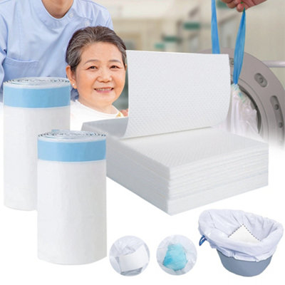 Pack Of 80 Commode Liners With Absorbent Pad Odorless Disposable Bags Universal from B&Q