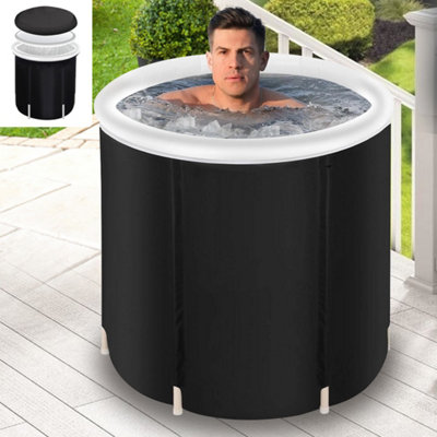 Large Portable Ice Bath Tub For Cold Water Therapy Lid Recovery Plunge Pool from B&Q