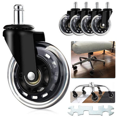 5Pcs Rotatable Casters For Home Office Chair Wheels Replacement Universal Wheel from B&Q