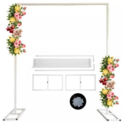 3X3M/10X10Ft  Wedding Backdrop Stand Pipe Stage Flower Rack Arch Iron Party Door from B&Q