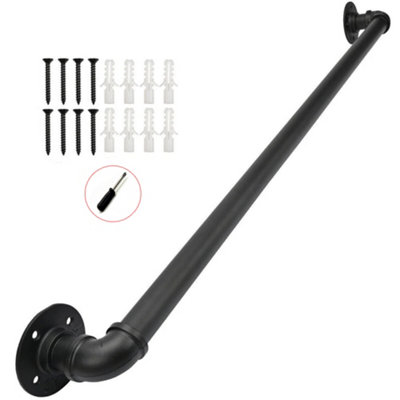 300Cm Handrail Stair Rail Grab Balustrade Metal Staircase Banister Bar from B&Q