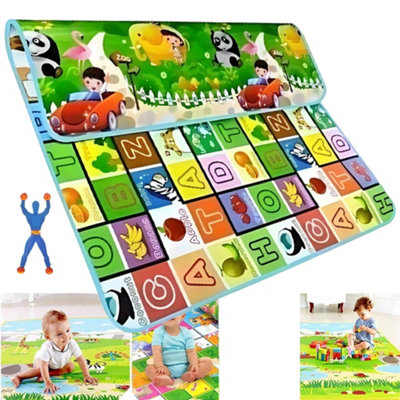 Large Baby Play Mat Kids Double Sided Crawl Educational Picnic Carpet 200X180Cm from B&Q