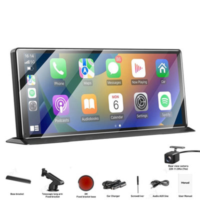 11.3" Portable 4K Touch Dash Cam Car Stereo Wireless Apple Carplay Android Auto from B&Q