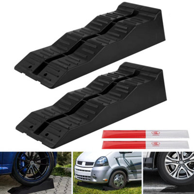 Caravan Levelling Ramp Set Heavy Duty Motorhome 4.5 Tonnes Black 2 Pack from B&Q
