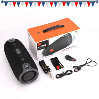 40W Portable Wireless Bluetooth Speaker Waterproof Stereo Bass Loud Usb Aux Fm from B&Q