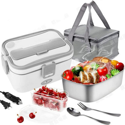 1.8L Electric Heated Lunch Box Portable Food Warmer Lunch Bento Box12V/24V Plug from B&Q