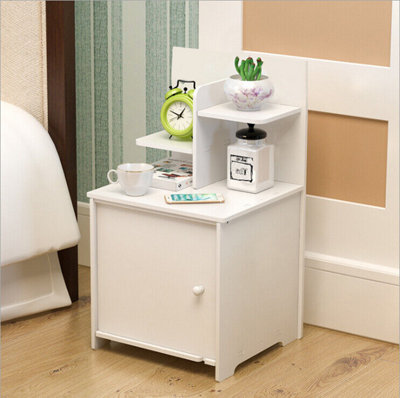  - Morden Chic White Wood Bedside Table Nightstand Cabinet With Storage Drawer Unit