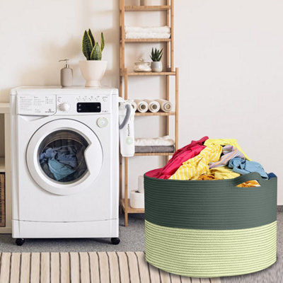  - Xxx Large Cotton Rope Basket Woven Baby Laundry Basket For Blankets Toys Storage