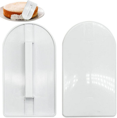 Cake Decorating Smoother Icing Fondant Edge Cheese Butter Scraper Pastry Baking from B&Q