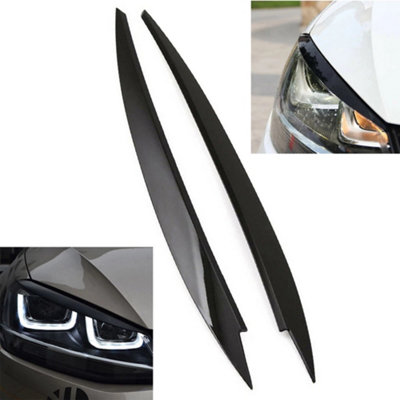 2X Gloss Headlight Eyelid Eyebrow Cover Trim For Vw Golf Mk7 Golf R Gti Gtd from B&Q