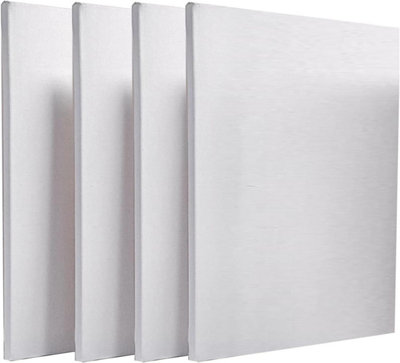 Pack Of 4 Blank Artist Canvas Art Board Plain Painting Stretched Framed 40X30Cm from B&Q