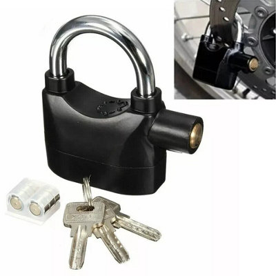 Motion Sensor Alarm Padlock Shed Garage Alarmed Heavy Duty Wireless Siren Lock from B&Q