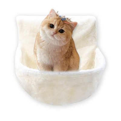 - Cat Radiator Bed Warm Winter Basket Faux Fur Kitten Cradle Dog Hammock Puppy Pet