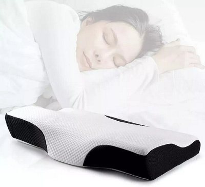 Memory Foam Pillow Contour Neck Back Support Orthopaedic Firm Head Pillows from B&Q