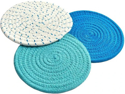 Kitchen Pot Holders Set Of 3 Trivets Set Pure Cotton For Cooking Baking