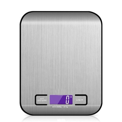 Digital Lcd Electronic Kitchen Household Weighing Food Cooking Scales 5Kg Steel from B&Q