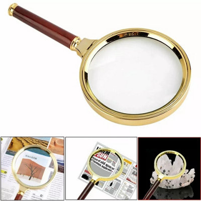 60mm Handheld Magnifying Glass 15X Magnifier Loupe Reading Jewelry Aid Big Large from B&Q