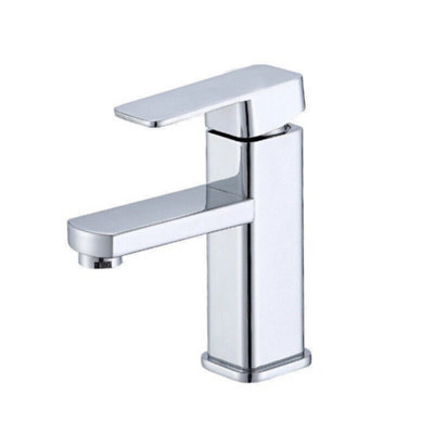 Modern Bathroom Basin Sink Tap Monobloc Mixer Waterfall Taps Faucet & 2 Hoses from B&Q
