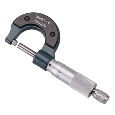 Outside Micrometer 0-25mm(0.01mm Graduations) Metric External Caliper from B&Q