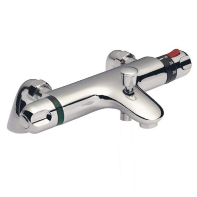  - Chrome Thermostatic Bath Shower Mixer Tap Valve Deck Mounted Bathroom Filler